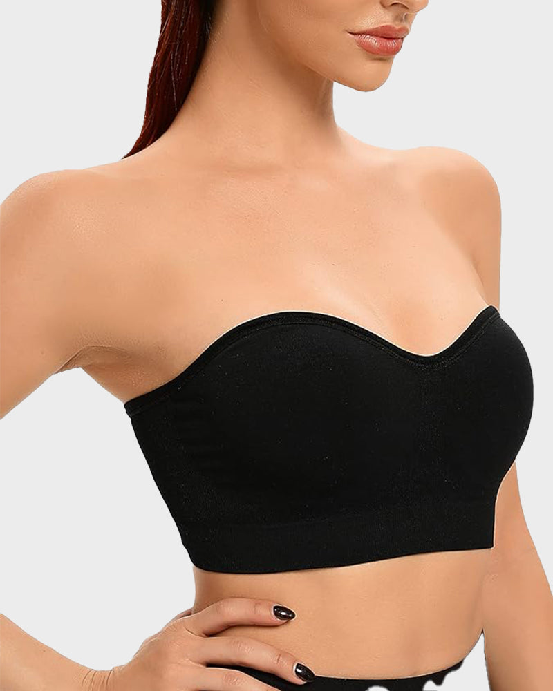 Strapless Bandeau Bra, non-slip silicone | Velaure