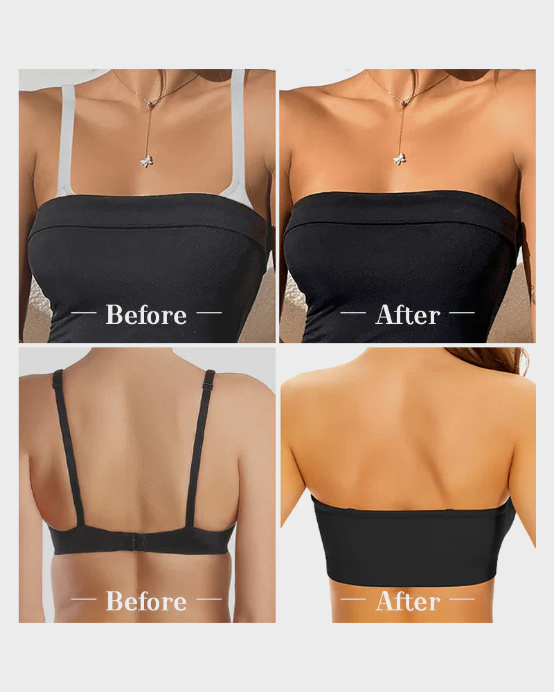 Strapless Bandeau Bra, non-slip silicone | Velaure