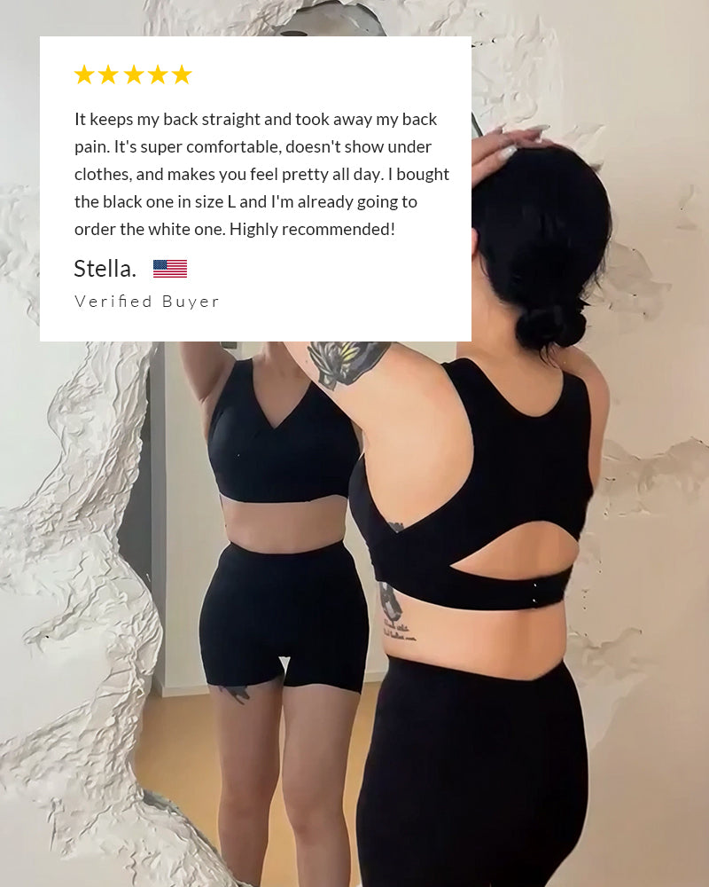 Cross-Back Front-Closure Posture Bra | Velaure
