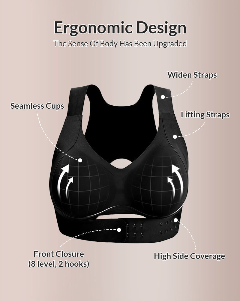 Cross-Back Front-Closure Posture Bra | Velaure