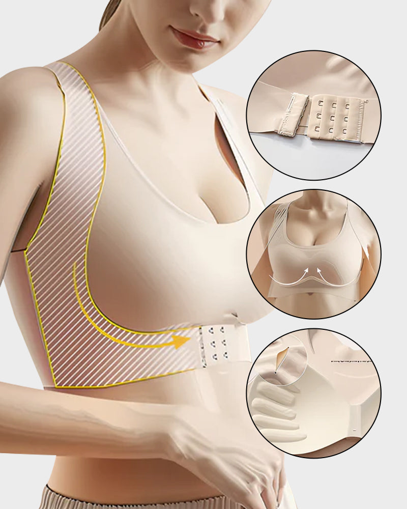 Cross-Back Front-Closure Posture Bra | Velaure