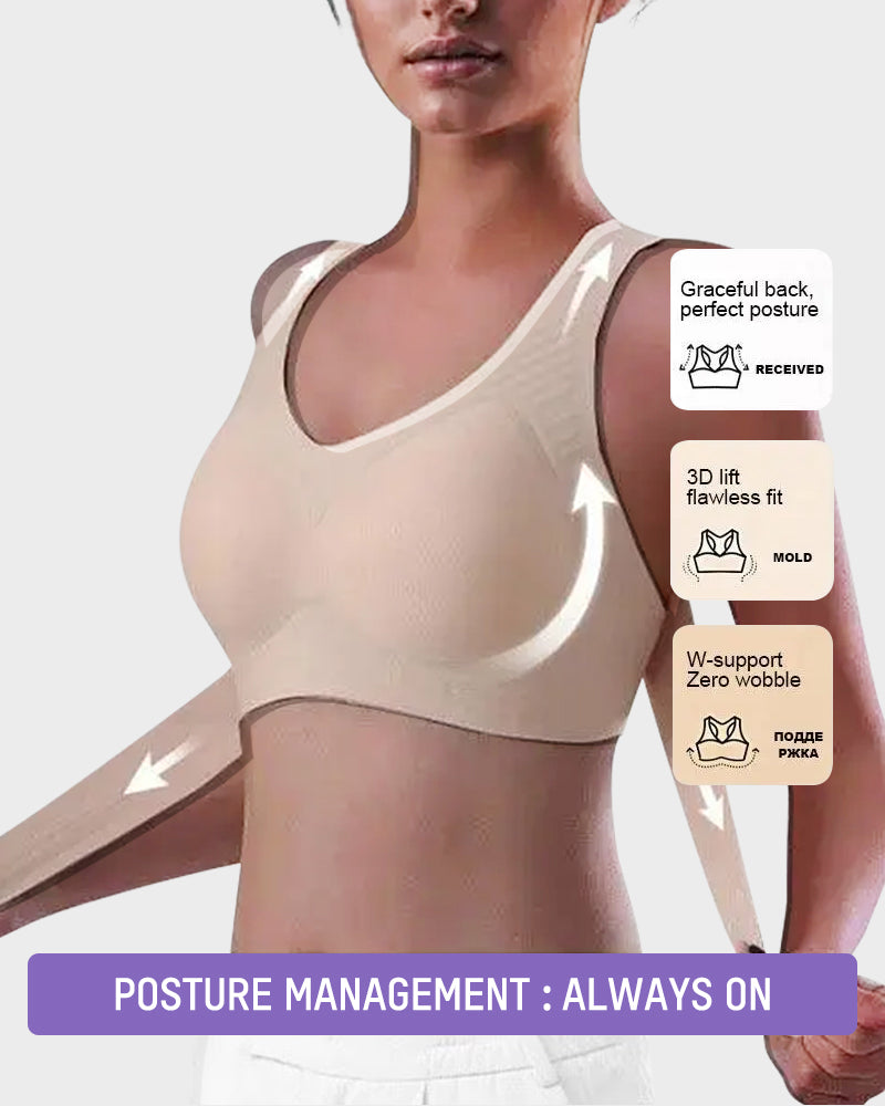 Cross-Back Front-Closure Posture Bra | Velaure