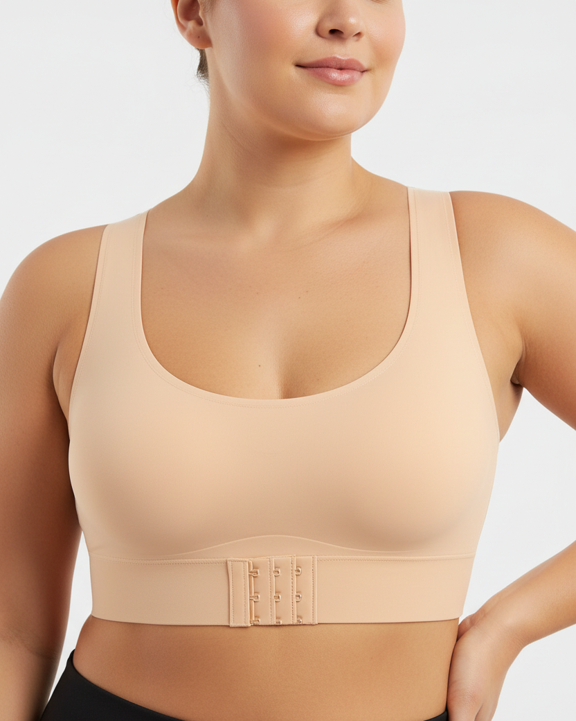 Cross-Back Front-Closure Posture Bra | Velaure
