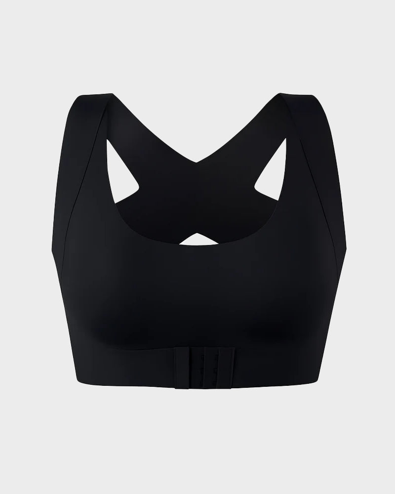 Cross-Back Front-Closure Posture Bra | Velaure