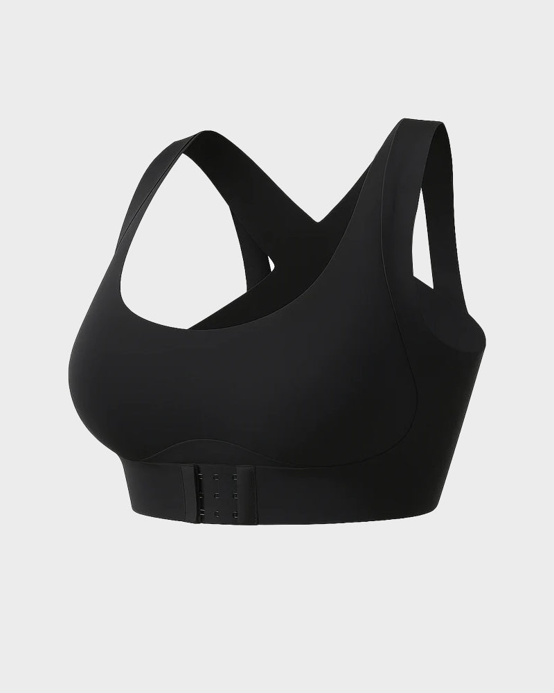Cross-Back Front-Closure Posture Bra | Velaure