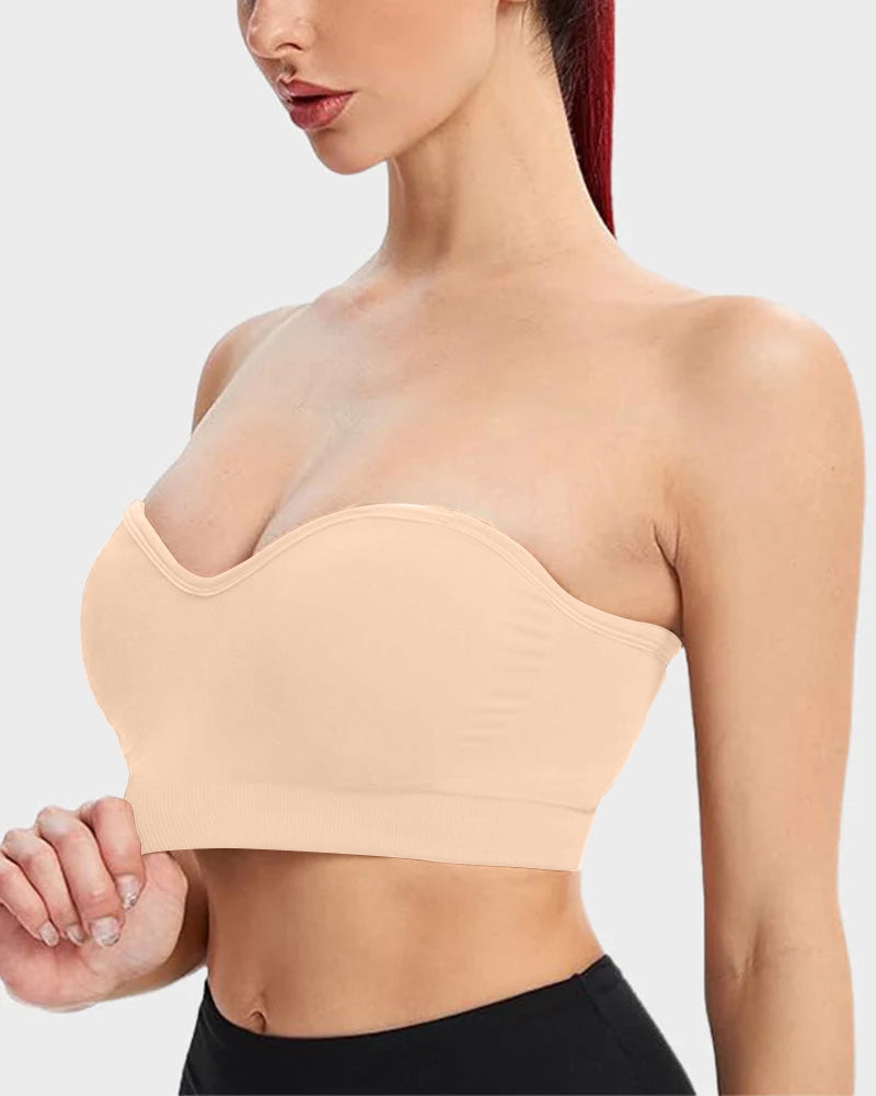 Strapless Bandeau Bra, non-slip silicone | Velaure