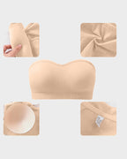 Strapless Bandeau Bra, non-slip silicone | Velaure