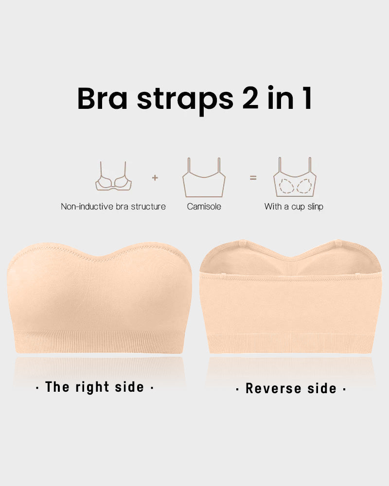 Strapless Bandeau Bra, non-slip silicone | Velaure