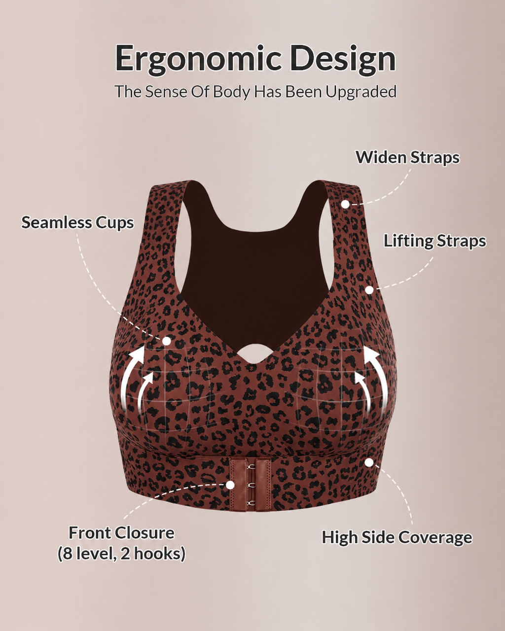Cross-Back Front-Closure Posture Bra | Velaure