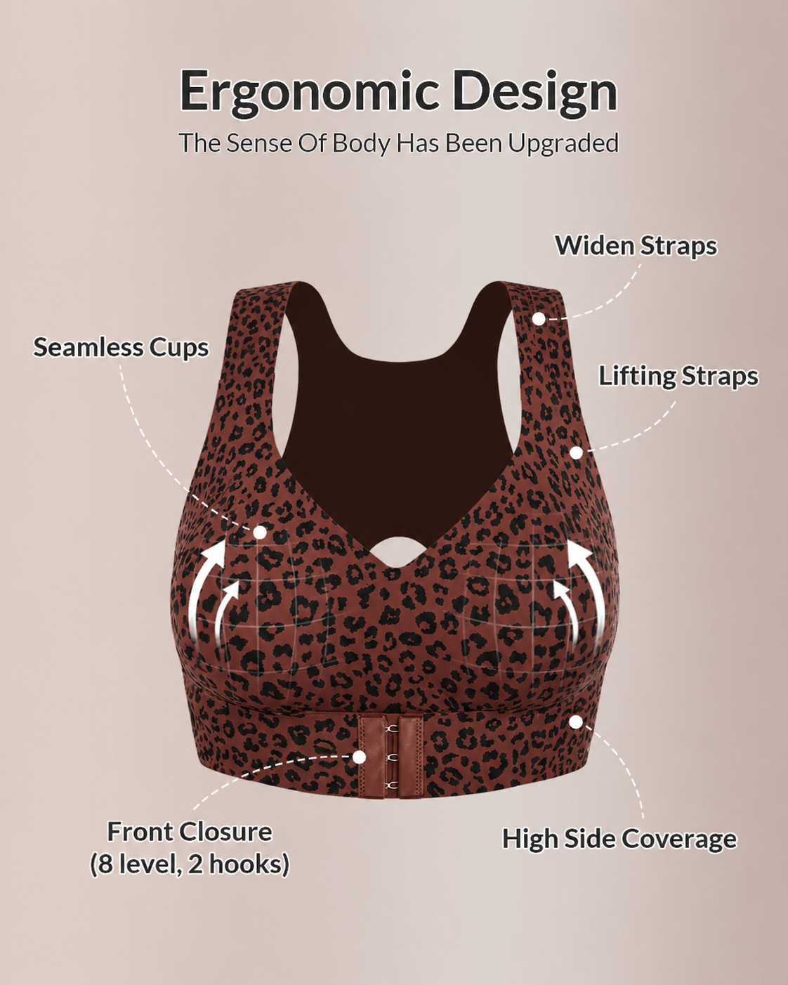 Cross-Back Front-Closure Posture Bra | Velaure