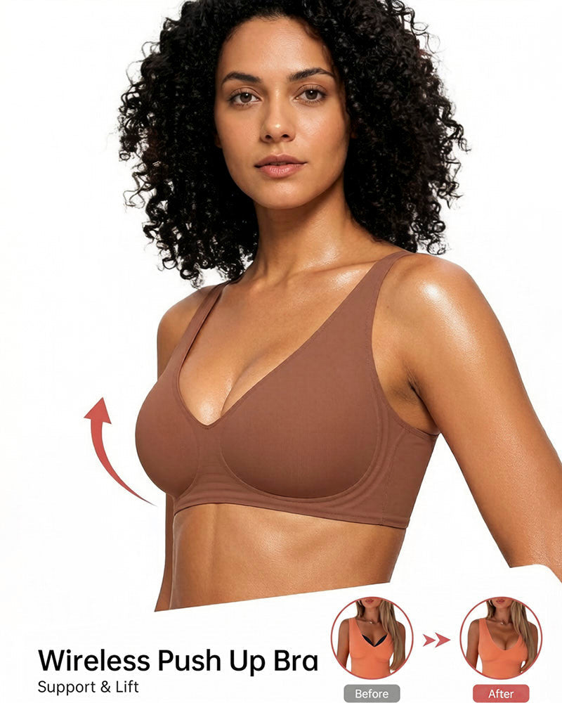 Deep V Seamless Push-Up Bra | Velaure