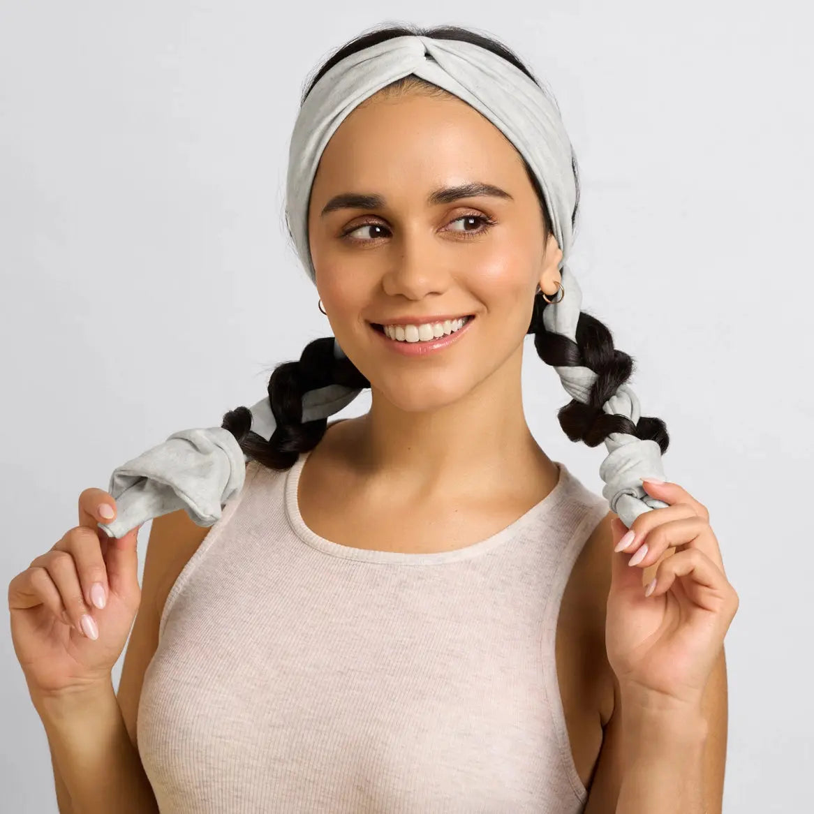 Set & Flow Heatless Curling Headband Heather Gray