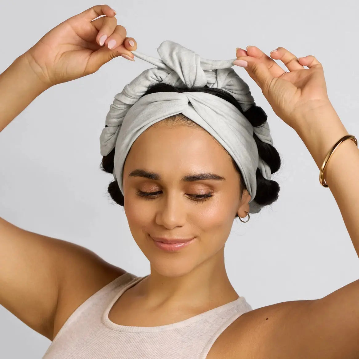 Set & Flow Heatless Curling Headband Heather Gray