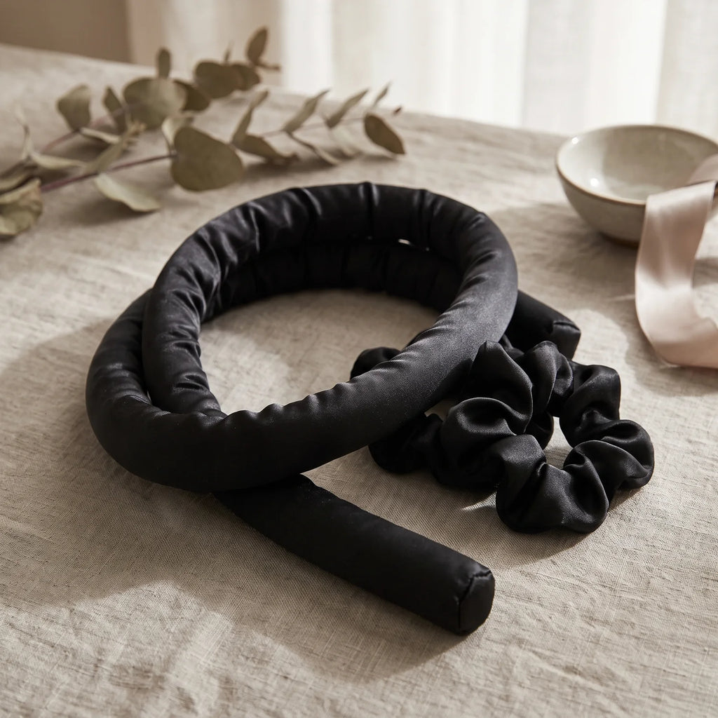Heatless Curling Headband Black | Velaure